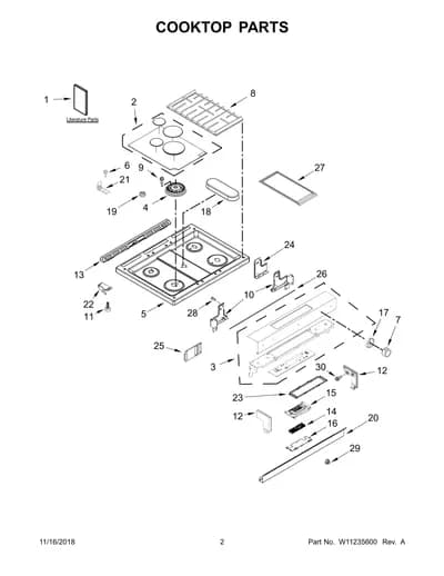 COOKTOP PARTS