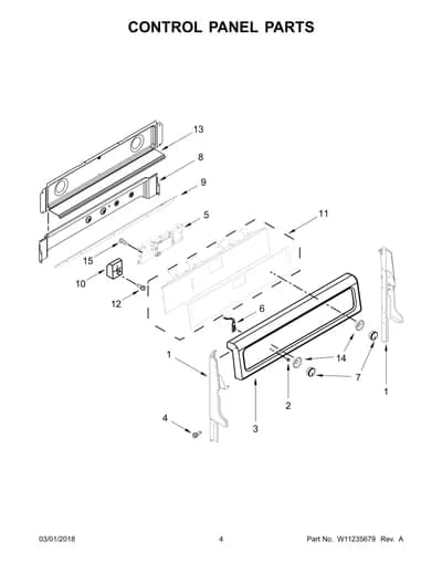 CONTROL PANEL PARTS
