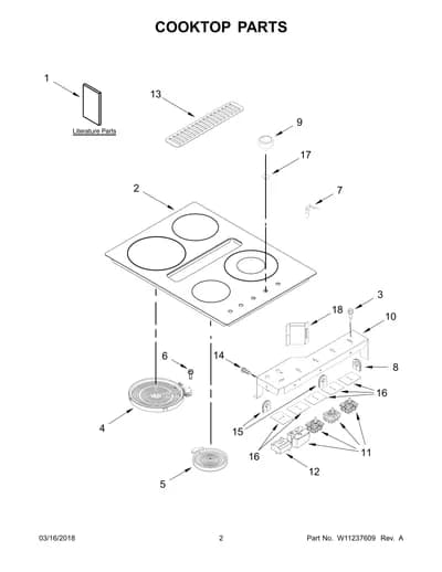 COOKTOP PARTS