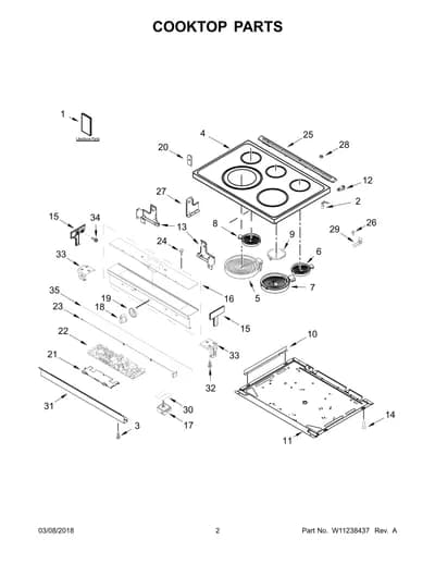 COOKTOP PARTS