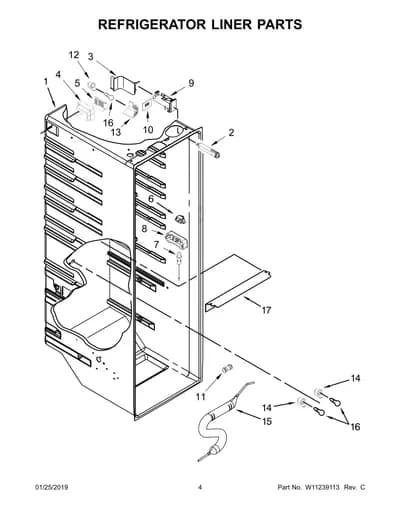 REFRIGERATOR LINER PARTS