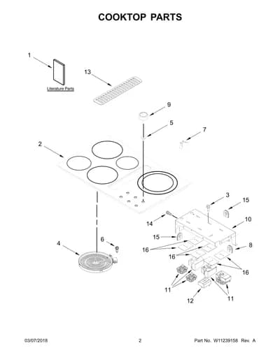 COOKTOP PARTS