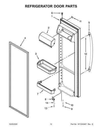 REFRIGERATOR DOOR PARTS