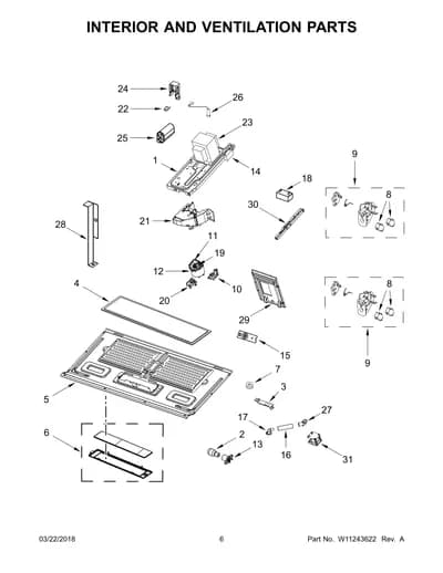 INTERIOR AND VENTILATION PARTS
