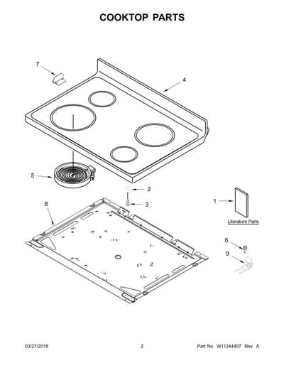 COOKTOP PARTS