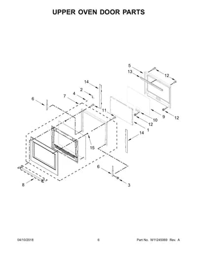 UPPER OVEN DOOR PARTS
