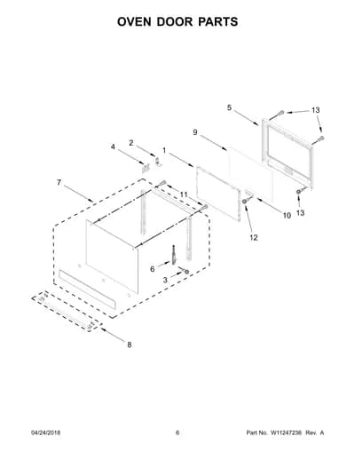 OVEN DOOR PARTS
