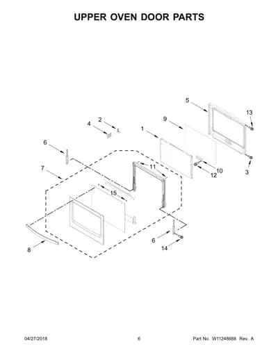 UPPER OVEN DOOR PARTS