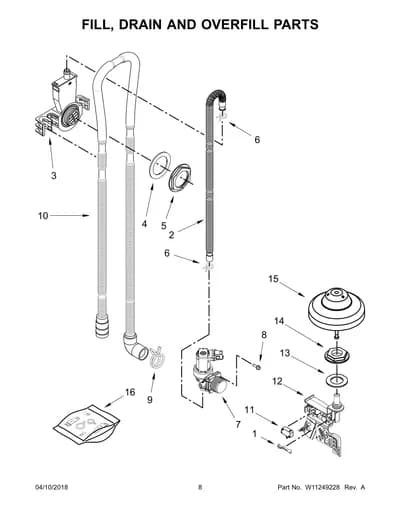 FILL, DRAIN AND OVERFILL PARTS