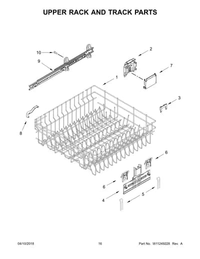 UPPER RACK AND TRACK PARTS