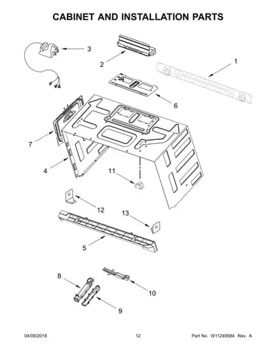 CABINET AND INSTALLATION PARTS