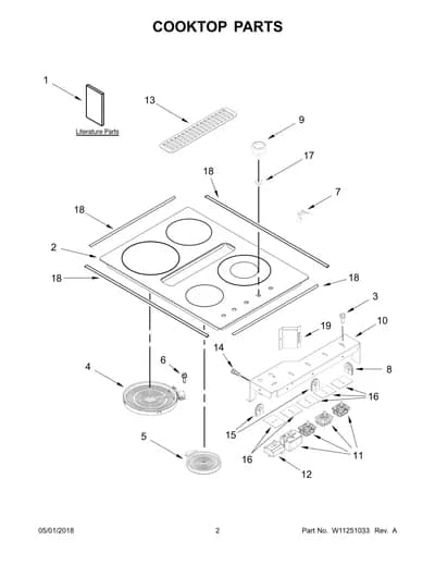 COOKTOP PARTS