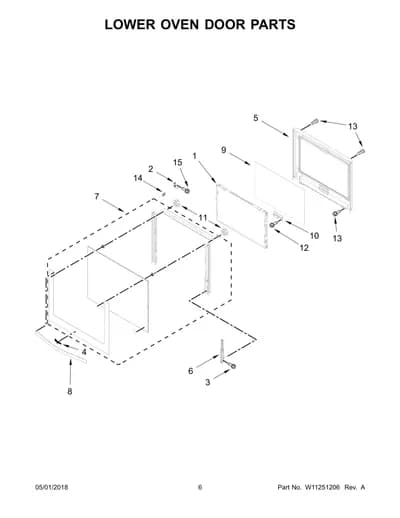 LOWER OVEN DOOR PARTS