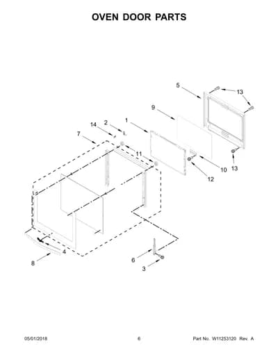 OVEN DOOR PARTS