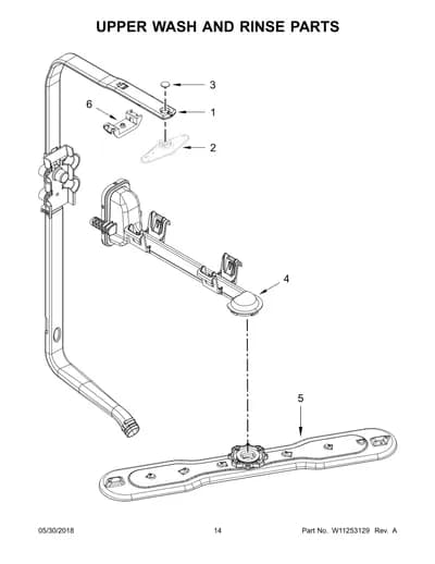 UPPER WASH AND RINSE PARTS