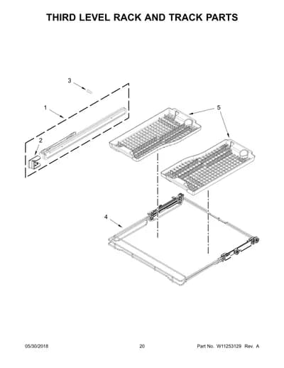 THIRD LEVEL RACK AND TRACK PARTS
