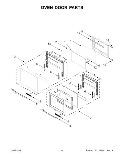 OVEN DOOR PARTS