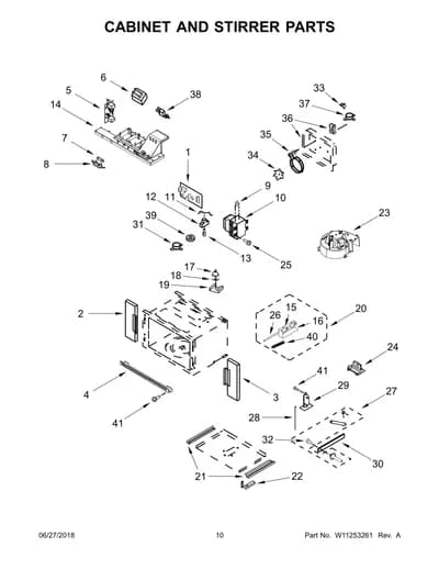CABINET AND STIRRER PARTS