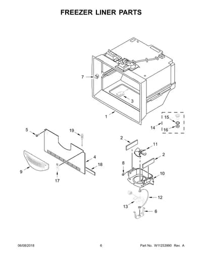FREEZER LINER PARTS