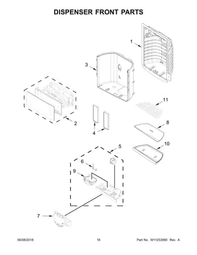 DISPENSER FRONT PARTS