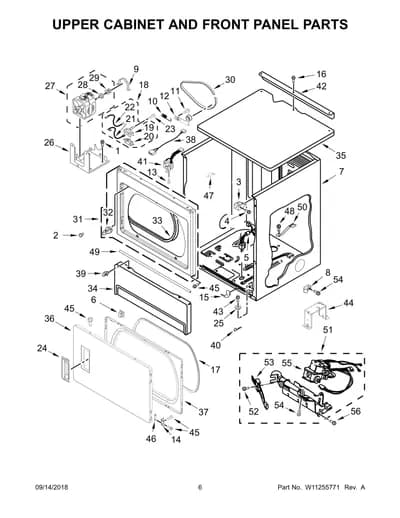 UPPER CABINET AND FRONT PANEL PARTS