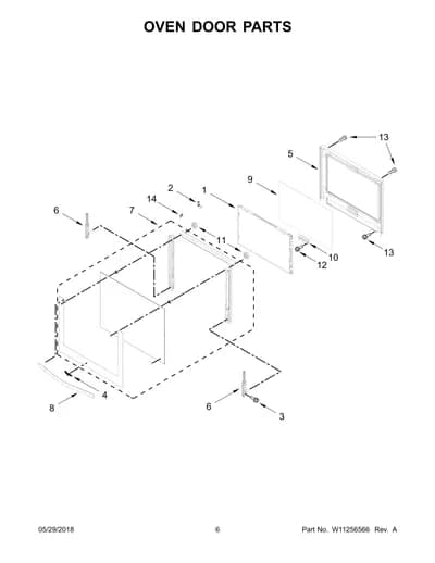 OVEN DOOR PARTS