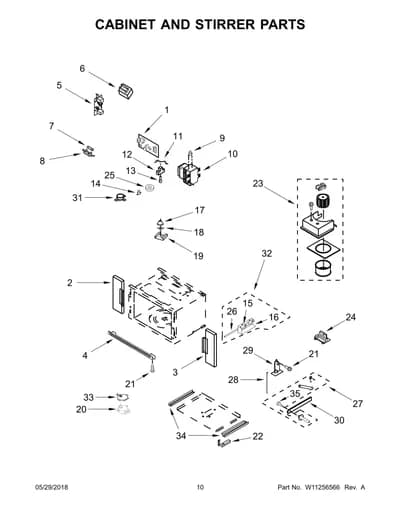 CABINET AND STIRRER PARTS