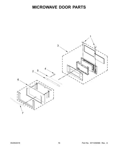 MICROWAVE DOOR PARTS