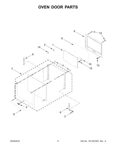 OVEN DOOR PARTS