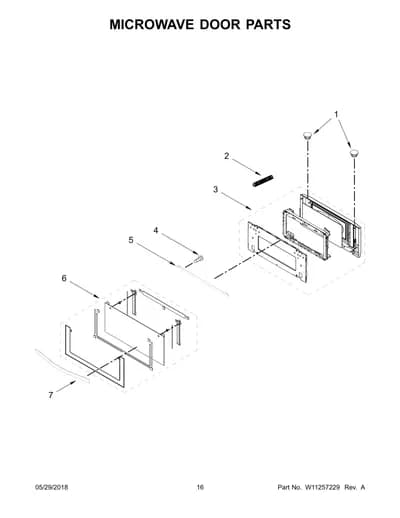 MICROWAVE DOOR PARTS