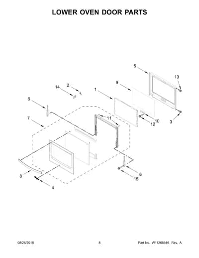 LOWER OVEN DOOR PARTS