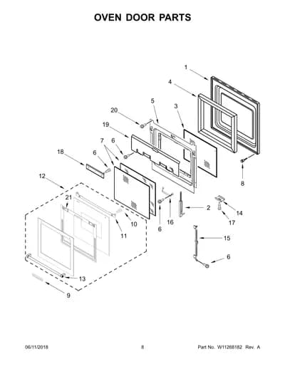 OVEN DOOR PARTS