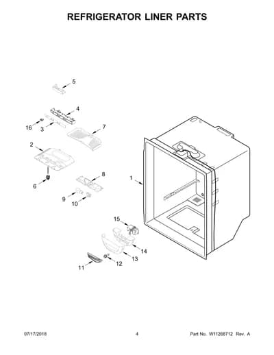 REFRIGERATOR LINER PARTS