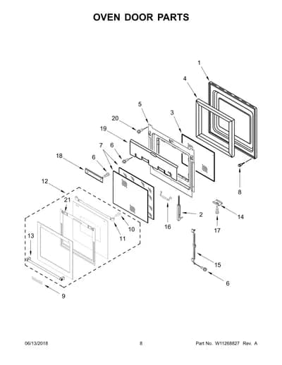 OVEN DOOR PARTS