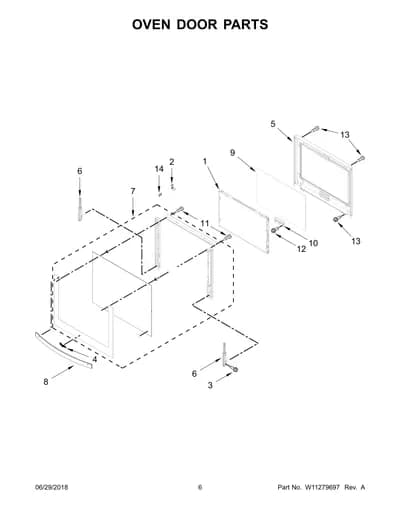 OVEN DOOR PARTS