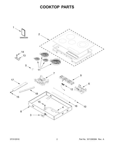 COOKTOP PARTS