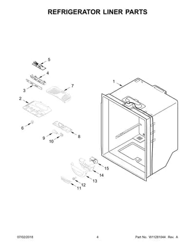 REFRIGERATOR LINER PARTS