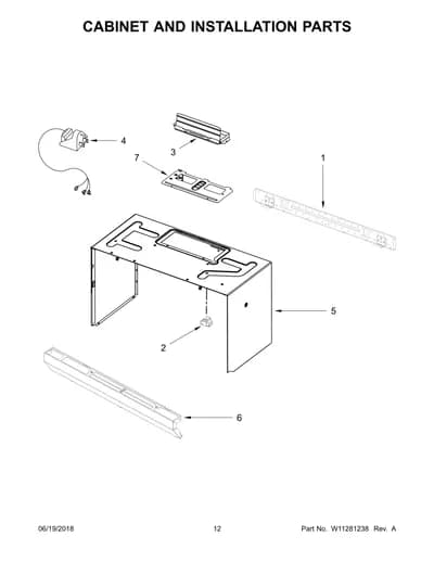 CABINET AND INSTALLATION PARTS