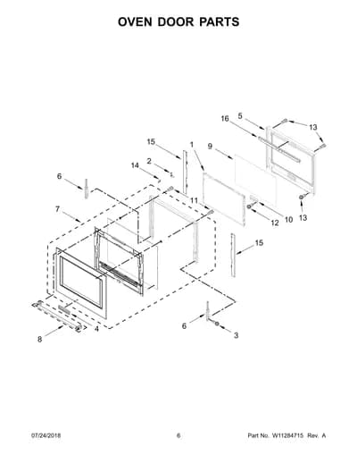 OVEN DOOR PARTS