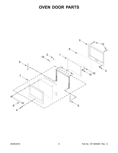 OVEN DOOR PARTS