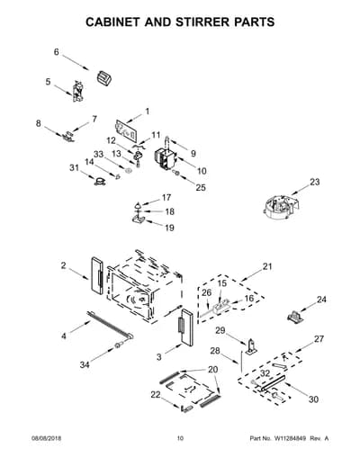 CABINET AND STIRRER PARTS