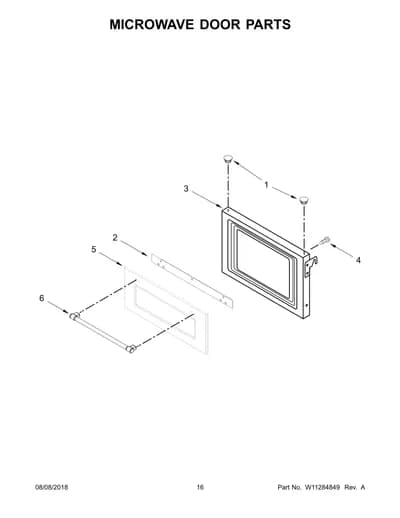MICROWAVE DOOR PARTS