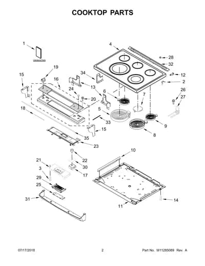 COOKTOP PARTS