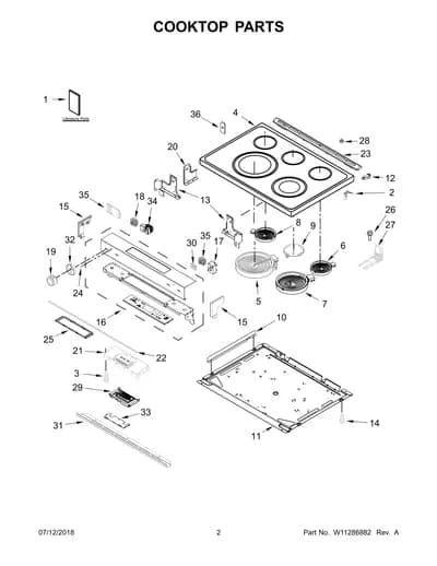 COOKTOP PARTS