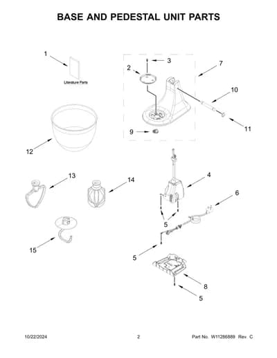 BASE AND PEDESTAL UNIT PARTS