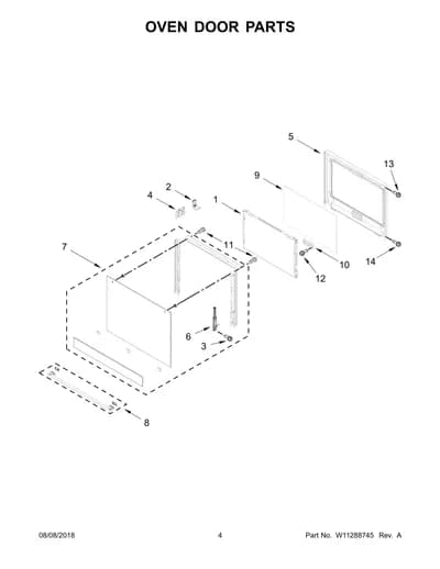 OVEN DOOR PARTS