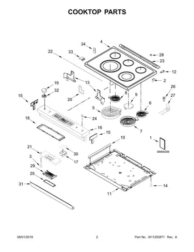 COOKTOP PARTS