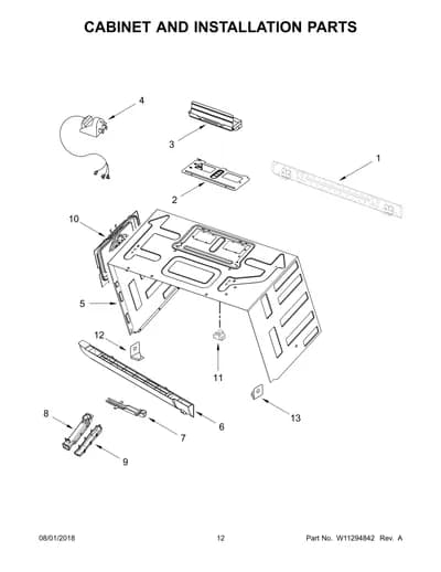 CABINET AND INSTALLATION PARTS