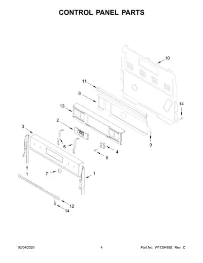 CONTROL PANEL PARTS