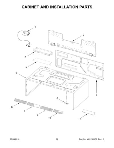 CABINET AND INSTALLATION PARTS